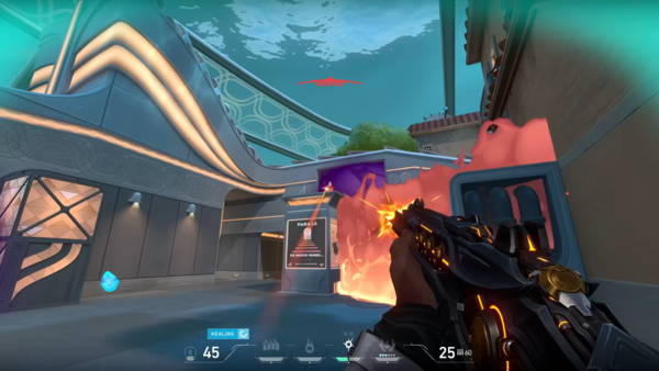 - 피닉스의 불길이 벽을 통과해 설치된다 (출처 : 발로란트 공식 유튜브)