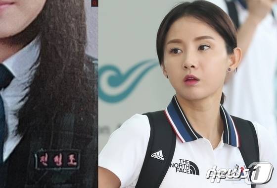 전 펜싱 국가대표 남현희(오른쪽), 그의 재혼 상대인 재벌 3세 전청조씨 추정 졸업앨범 사진. ⓒ 뉴스1