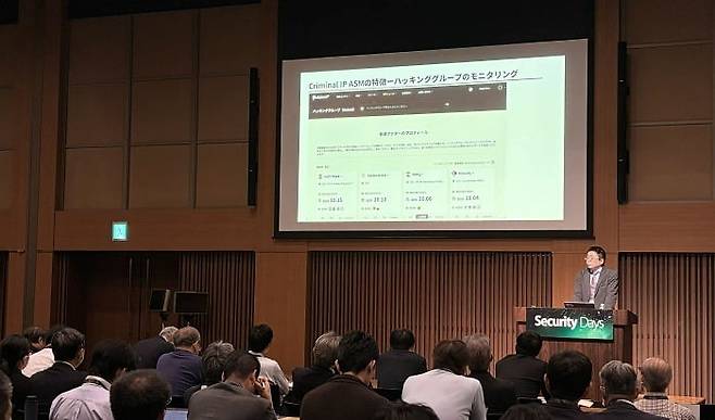 AI SPERA 김휘강 교수가 Security Days 현장에서 발표를 진행하고 있다. 제공: 에이아이스페라