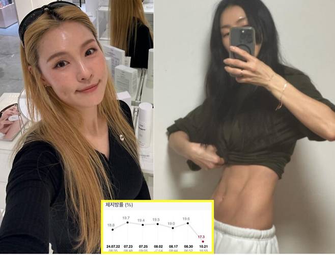 걸그룹 애프터스쿨 출신 가희(43)가 인바디 결과를 공개했다. [사진=가희 인스타그램]