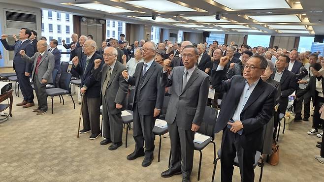 10월24일, 서울 중구 한국프레스센터 기자회견장에서 ‘10·24 자유언론실천선언 50주년 기념식’이 열렸다. /한국기자협회