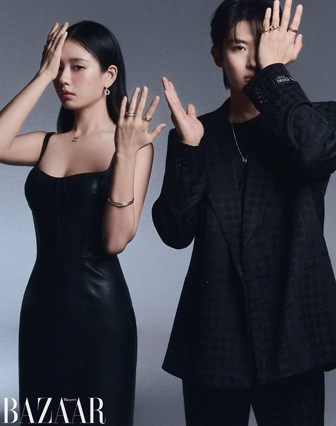 배우 안은진(왼쪽)과 덱스. 사진 | 하퍼스바자 코리아