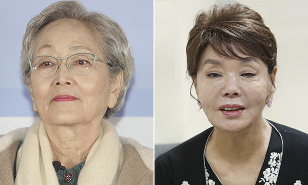 배우 김영옥(왼쪽), 김수미. 연합뉴스