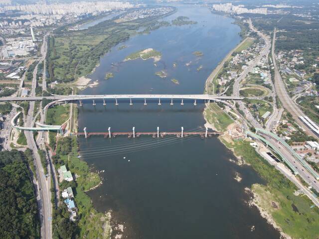 신팔당대교 공사현장 전경. 남양주시 제공