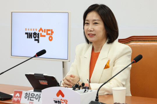 허은아 개혁신당 대표. 연합뉴스