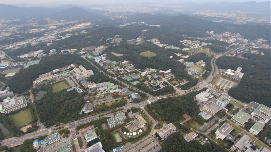 과학기술계 연구기관이 집적해 있는 대덕특구 전경.