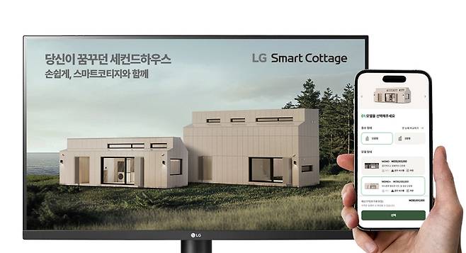 LG 스마트코티지 공식 홈페이지. 스마트코티지 '모노+'(왼쪽)와 '듀오+'(오른쪽).