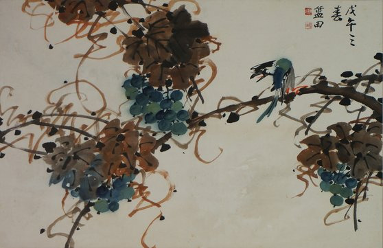 허산옥, 포도, 1978, 종이에 채색, 58x93.3㎝, 국립현대미술관 미술연구센터 소장, 최열 기증