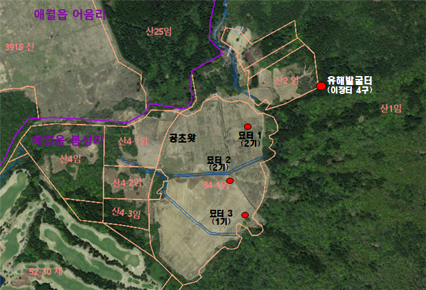 발굴 위치도. 제주도 제공