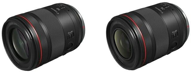 RF50mm F1.4 L VCM /  RF24mm F1.4 L VCM 렌즈. (사진=캐논코리아)