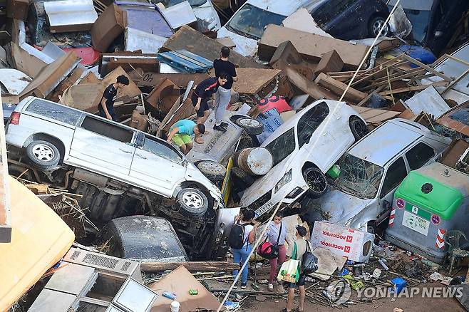 스페인 대홍수 [AFP 연합뉴스. 재판매 및 DB 금지]