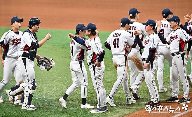 대표팀은 1일 고척스카이돔에서 열린 '2024 K-BASEBALL SERIES with TVING' 쿠바 대표팀과 평가전에서 2-0으로 승리했다. 기분 좋은 출발을 알린 대표팀이다. 고척, 김한준 박지영 기자