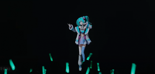 2024 북미 미쿠 엑스포에서 공연 중인 하츠네 미쿠.(사진출처=하츠네 미쿠 유튜브)