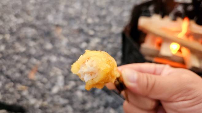 20241102_174017.jpg 캠핑 2일차) 저녁은 소고기와 자연산 대하 그리고 무늬오징어!!!!