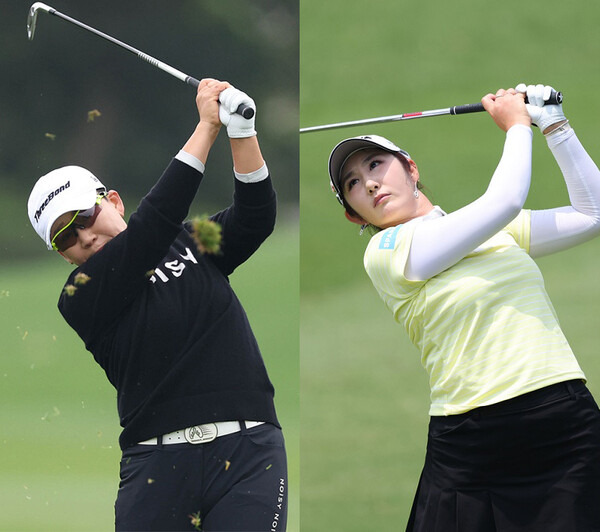 2024년 미국여자프로골프(LPGA) 투어 가을 아시안 스윙 토토재팬 클래식에 출전한 일본여자프로골프(JLPGA) 투어 멤버 신지애, 배선우 프로. 사진제공=KLPGA