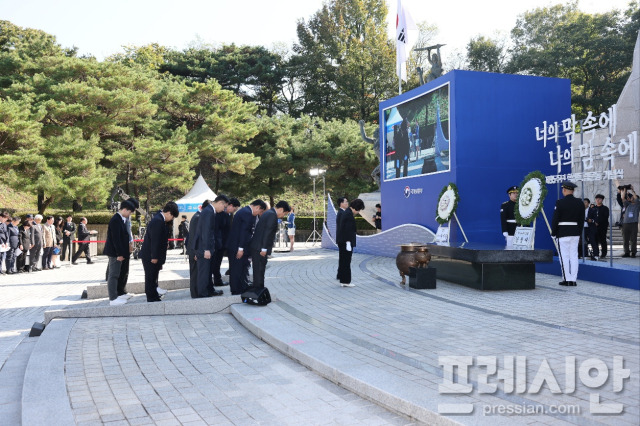 ▲제95주년 학생독립운동기념일 기념식이 진행되고 있는 한 장면.2024.11.03ⓒ광주시교육청