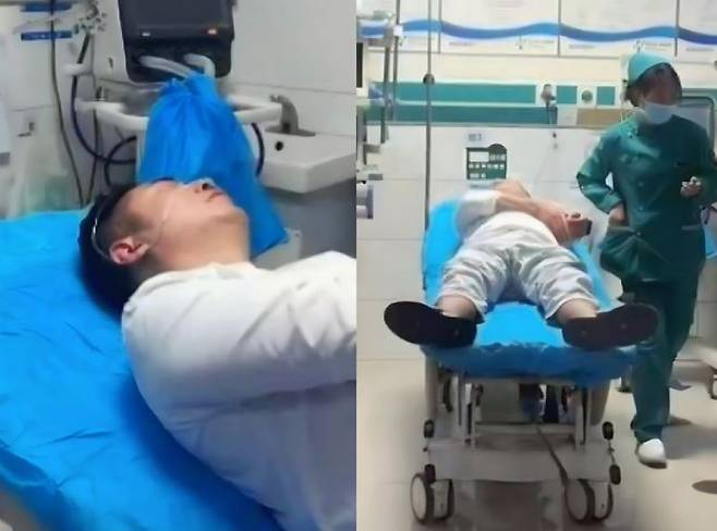 딸에게 글자 읽기를 가르치다가 ‘브레인 포그’ 증상을 겪고 쓰러진 중국 남성의 모습/사진=163신문