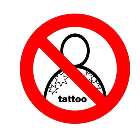 No Tattoo Zone [SHUTTERSTOCK]