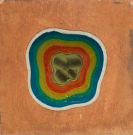 김창열 '무제' 1969경, 패널에 혼합재료, 38x38cm /사진제공=국립현대미술관