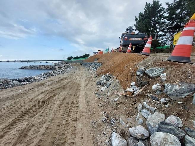 옛 모습을 찾아보기 힘들어진 강릉 안인·하시동 사구 [촬영 류호준]