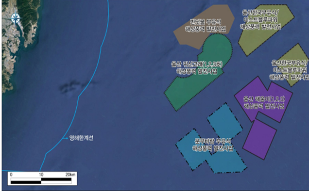 울산 부유식 해상풍력발전단지 조성사업 위치도. 울산시 제공