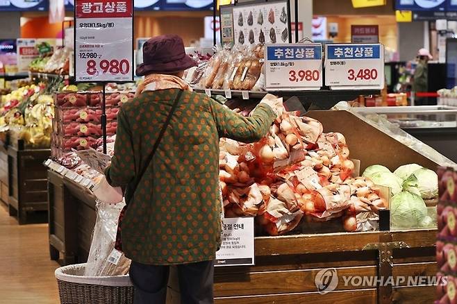 지난 4일 서울 용산구 한 대형마트에서 시민이 장을 보고 있다. 연합뉴스