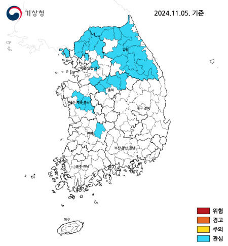 5일 전국 한파영향예보. / 사진제공=기상청