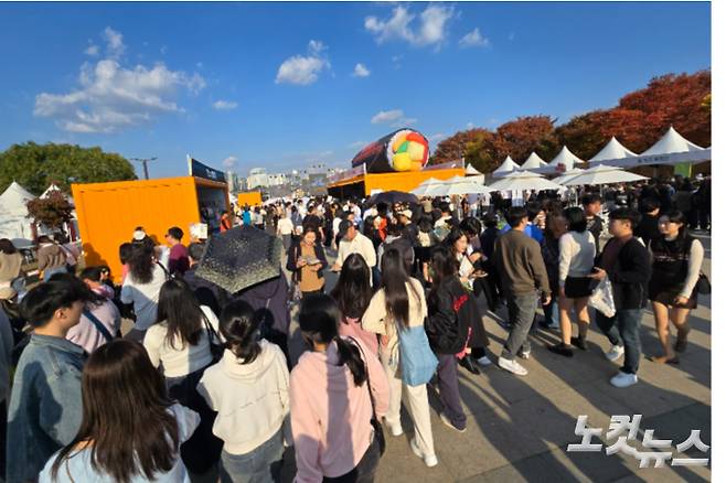 전남 세계 김밥 축제 현장. 박요진 기자