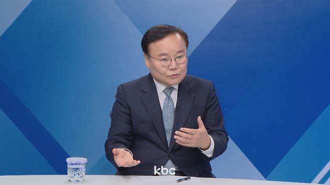 ▲ 5일 KBC '여의도초대석'에 출연한 김재원 국민의힘 최고위원 