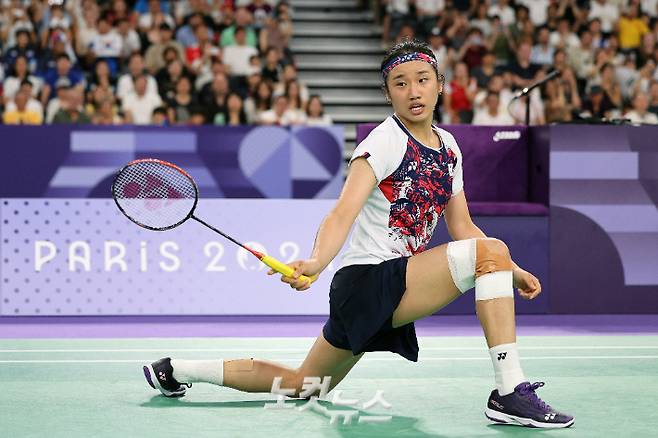 한국 배드민턴 간판 안세영. 2024.8.5 파리= 올림픽사진공동취재단/TAK 황진환 기자