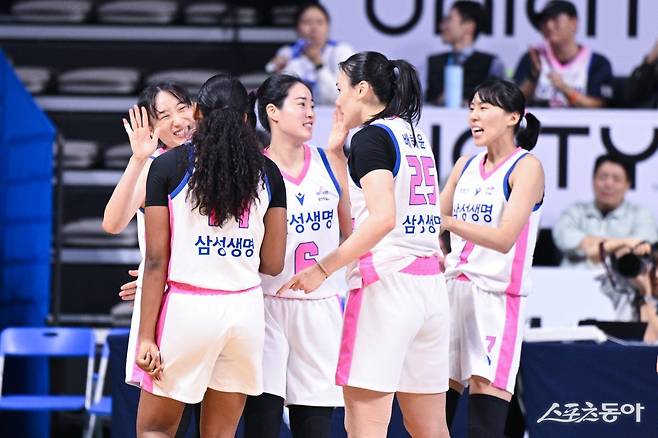 삼성생명 선수들. 사진제공｜WKBL