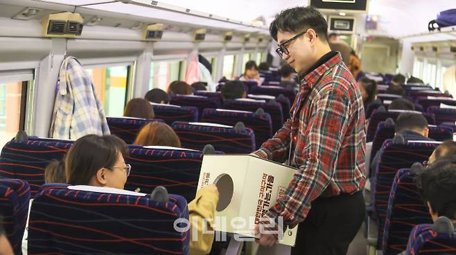 기차여행 프로그램 ‘가을엔 여기로’ 행사의 경품 추첨