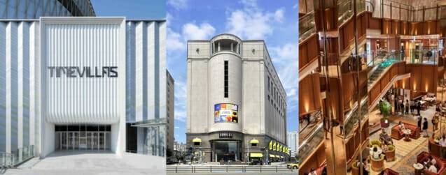 왼쪽부터 타임빌라스 수원, 커넥트현대 부산, 신세계백화점 강남점 '하우스 오브 신세계' (제공=각 사)