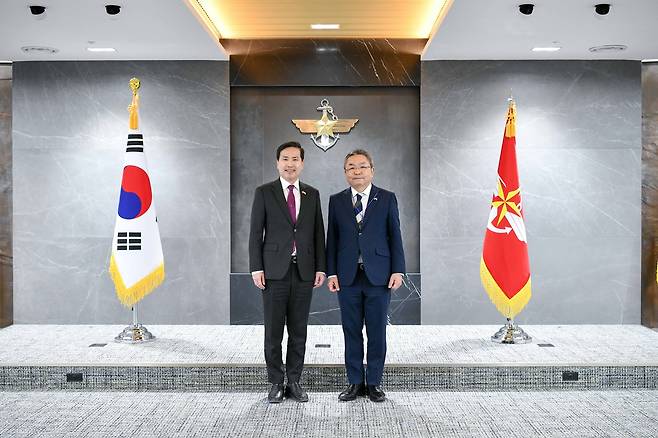 김선호(왼쪽) 국방부 차관과 일본 나카지마 고이치로 방위심의관 [국방부 제공. 재판매 및 DB 금지]