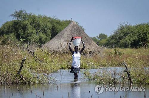 남수단의 한 홍수 피해 지역 모습 [AP 연합뉴스 자료 사진. 재판매 및 DB 금지]