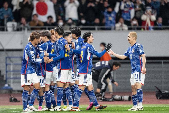 일본 축구 대표팀. 연합뉴스