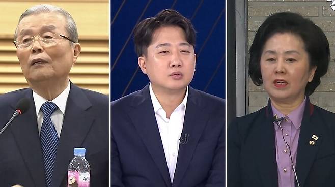 김종인 전 국민의힘 비상대책위원장, 이준석 개혁신당 의원, 김영선 전 국민의힘 의원. / 사진 = MBN