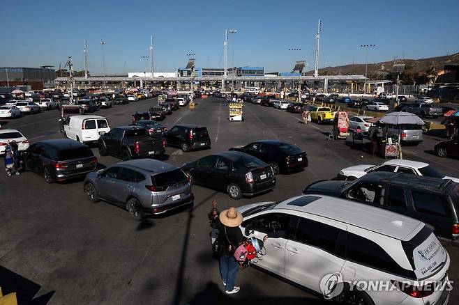 미국 접경 멕시코 티후아나 국경 포인트 [AFP 연합뉴스 자료사진. 재판매 및 DB 금지]