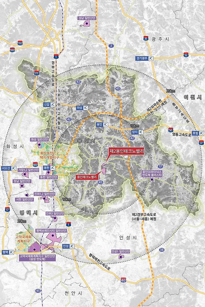 제2용인테크노밸리 위치도.[용인시 제공]