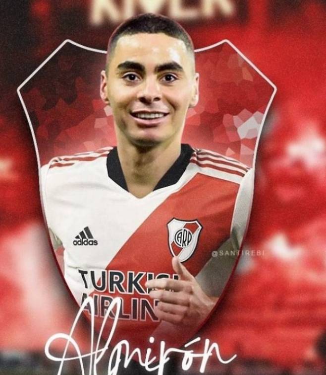 ▲ 리버 플레이트 이적 가능성이 생긴 알미론의 리버 플레이트 합성 사진 ⓒ