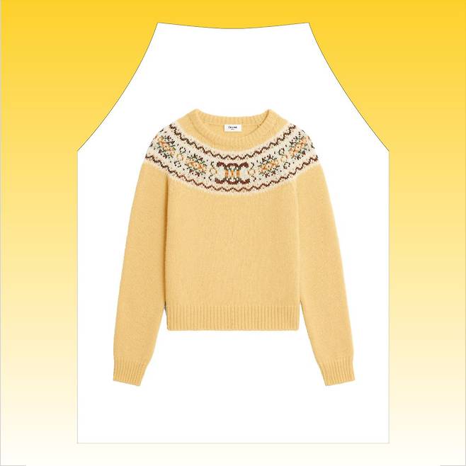 트리옹프 페어 아일 스웨터 1백75만원 Celine by Hedi Slimane.