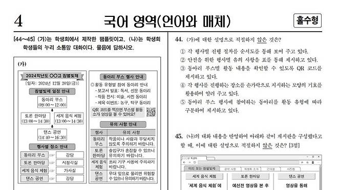 [서울=뉴시스] 양소리 기자 = 수능 출제 기관인 한국교육과정평가원(평가원)이 운영하는 2025학년도 대학수학능력시험(수능) 이의신청 게시판에 총 81건의 글이 게시됐다. 국어 '언어와매체'에서 44번 문제에 대해 문제 오류라고 주장하는 게시글이 많았다. (사진=평가원 자료 캡처) 2024.11.15. *재판매 및 DB 금지