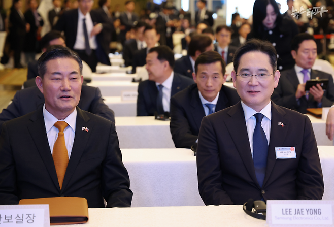 △ 지난달 7일, 필리핀 마닐라에서 열린&nbsp;한·필리핀 비즈니스 포럼에 참석한 이재용 삼성전자 회장.