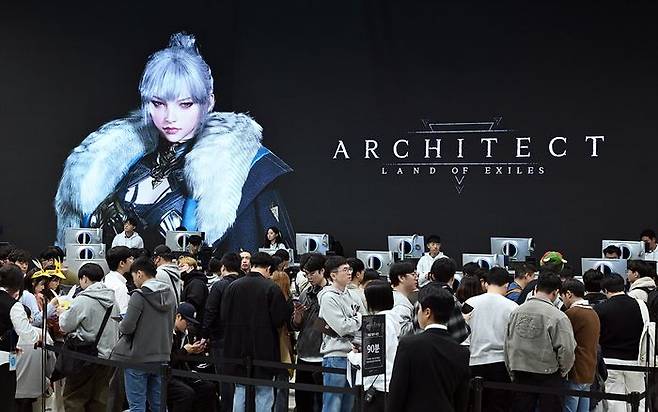 하이브IM ‘아키텍트: 랜드 오브 엑자일’ 부스 전경. ⓒ하이브IM