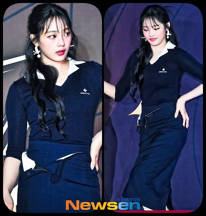 시상식에서 치마 지퍼 내린 패션?