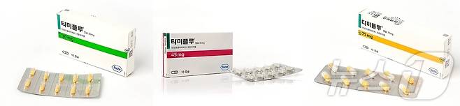 왼쪽부터 타미플루캡슐30mg, 45mg, 75mg.(HK이노엔 제공)/뉴스1 ⓒ News1