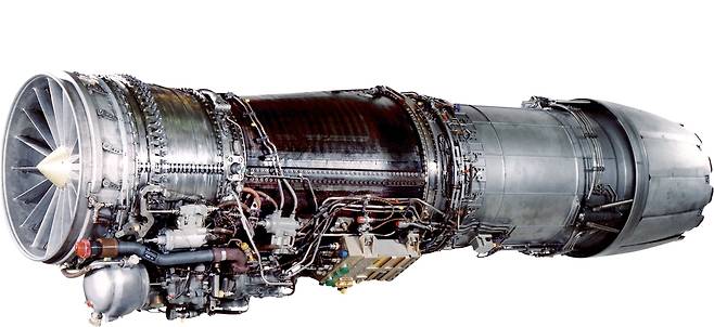 GE에어로스페이스의 F414-400 엔진. KF-21의 엔진으로 쓰이고 있다./GE에어로스페이스