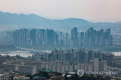 지난 9월 남산에서 바라본 서초구 일대 아파트 [연합뉴스]