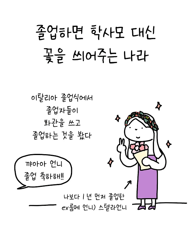 image.png 졸업 할 때 학사모 대신 꽃을 씌워주는 나라.jpg