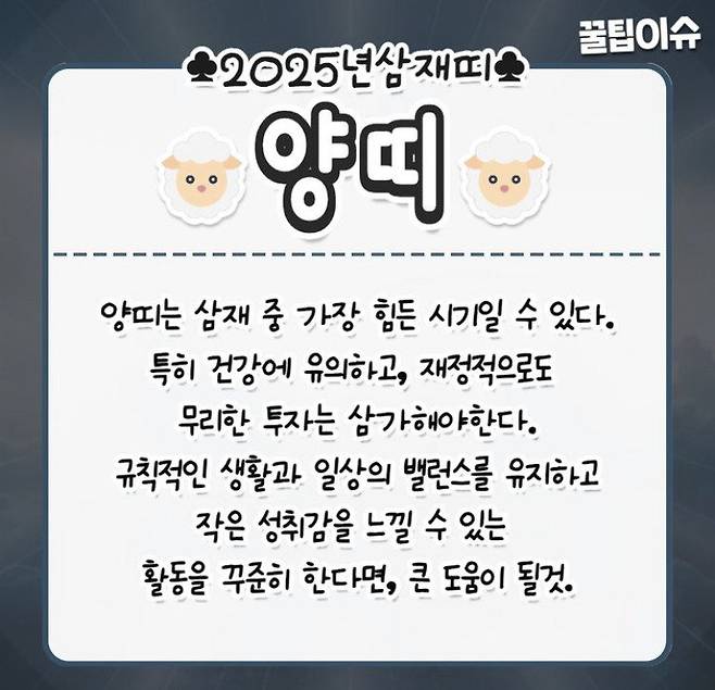 2025 미리 보는 대박띠/삼재띠